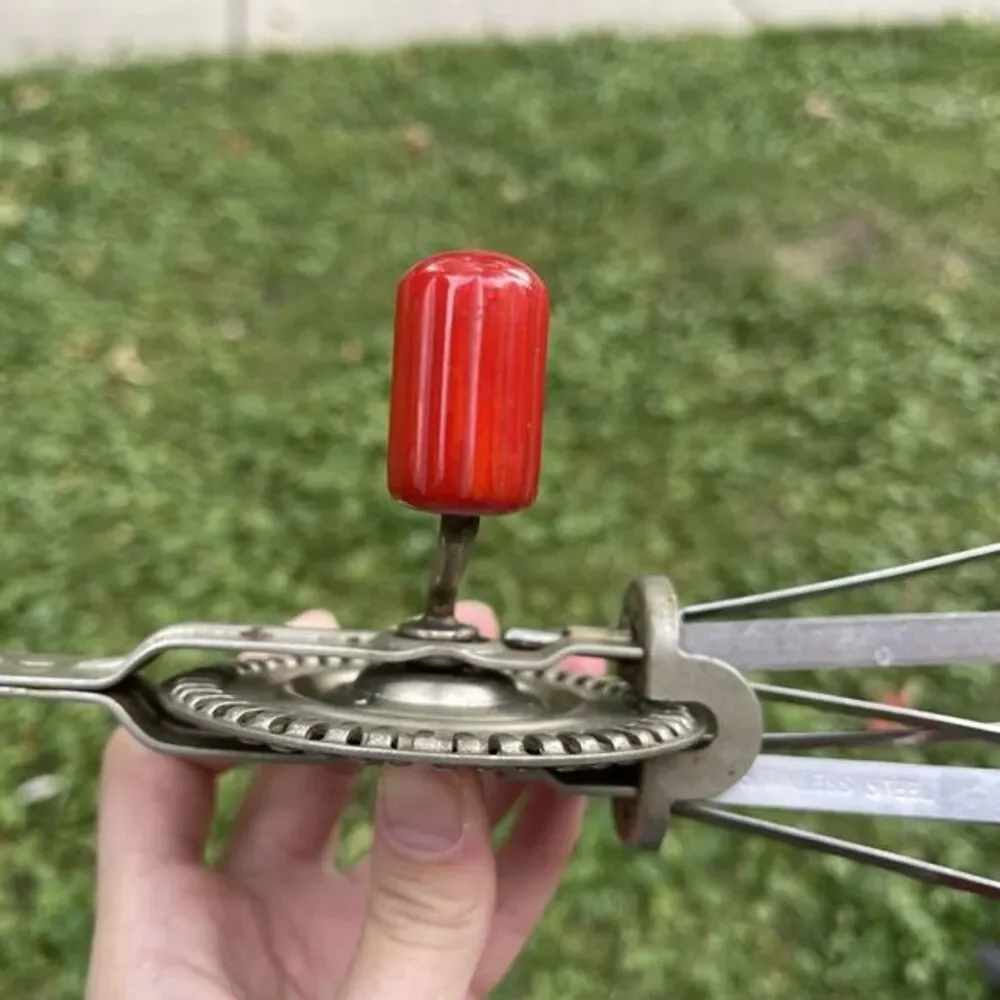 1950's Beautiful Cherry Red BAKELITE KITCHEN Egg BEATER HAND MIXER Whisk ANDROCK